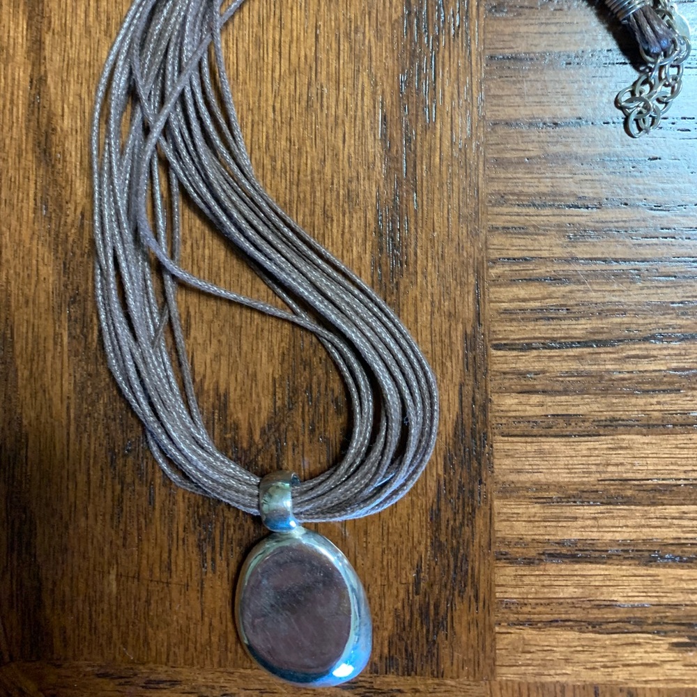 Morgan Dane corded necklace reflection pendant
